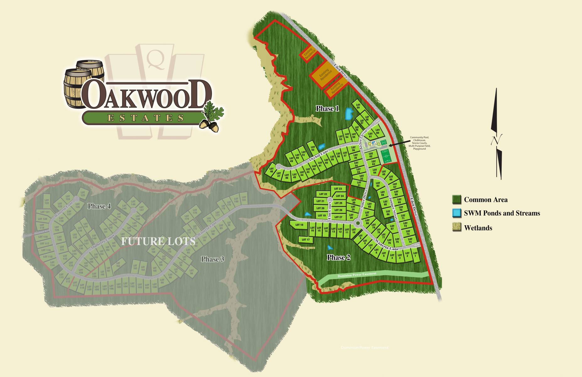 Oakwood Estates Lot Maps for this King VA new home community